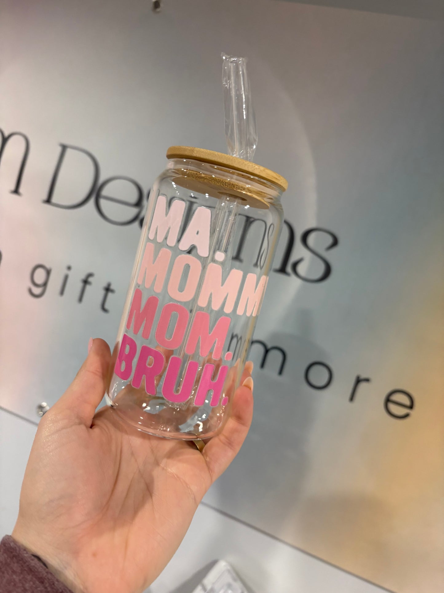 Mom Glass Can