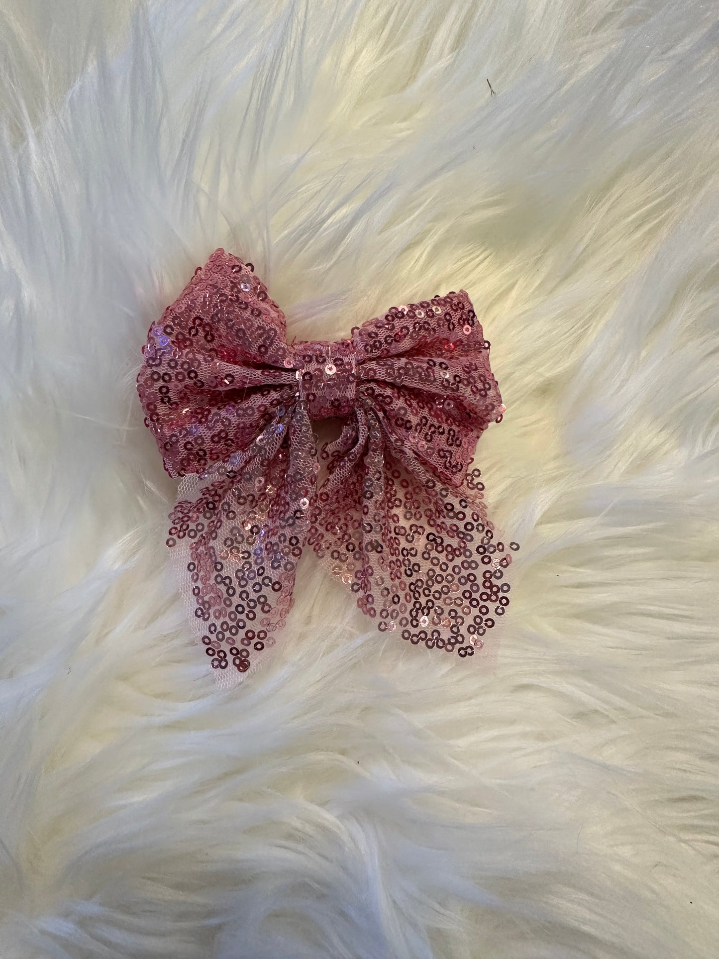 Glitter Hair Bows with Tails