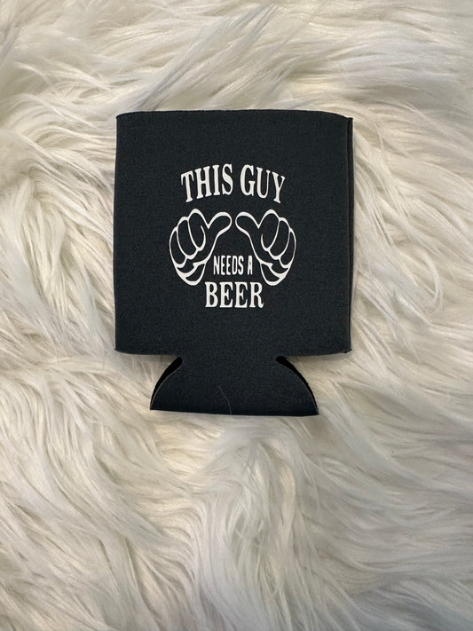 This Guy Needs A Beer Can Koozie