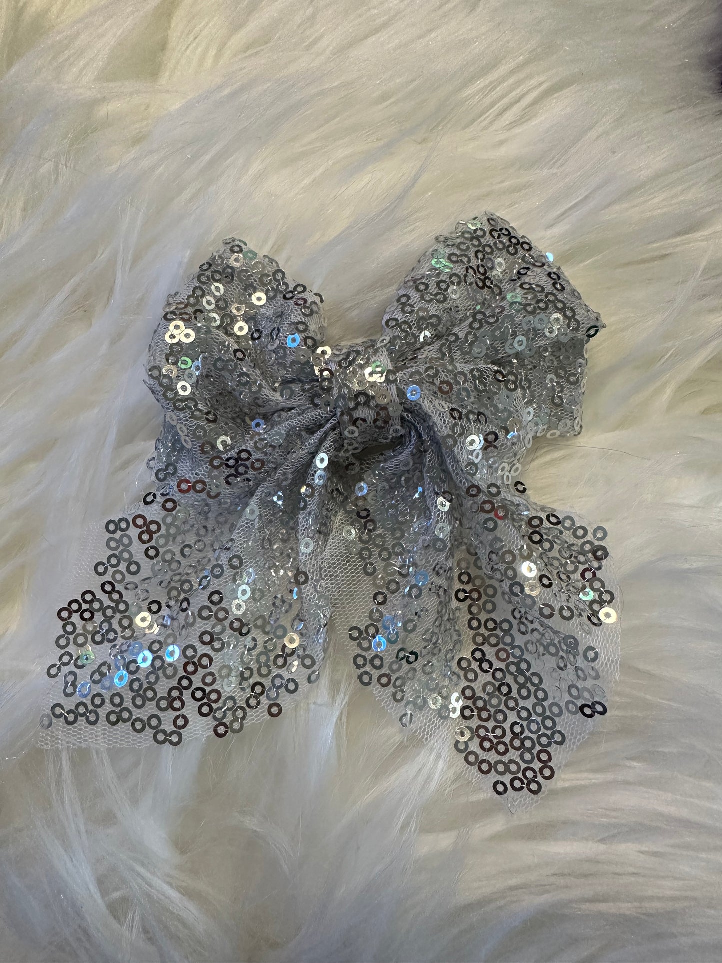 Glitter Hair Bows with Tails