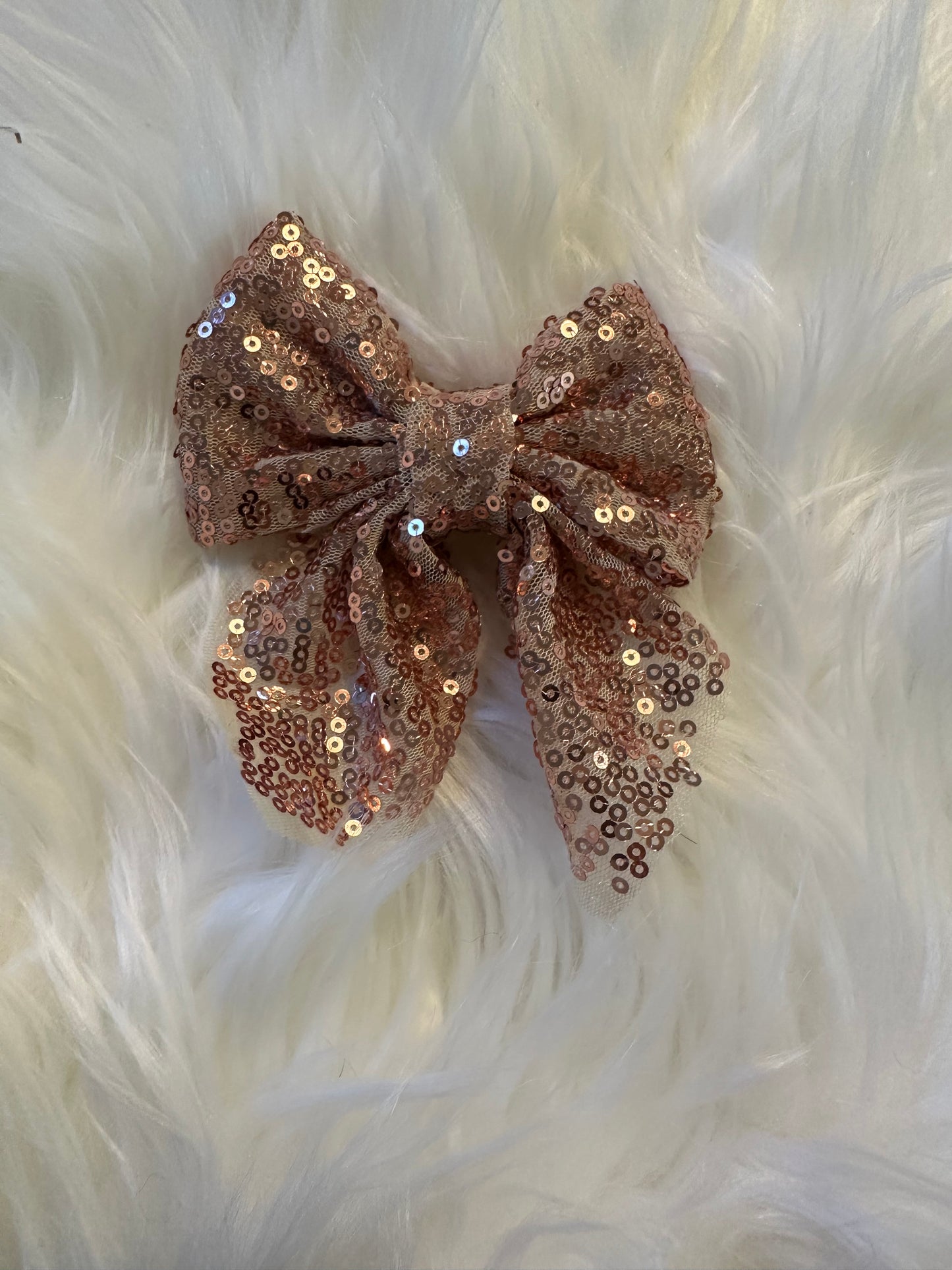 Glitter Hair Bows with Tails