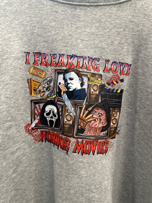 I Freaking Love Horror Movies Crewneck